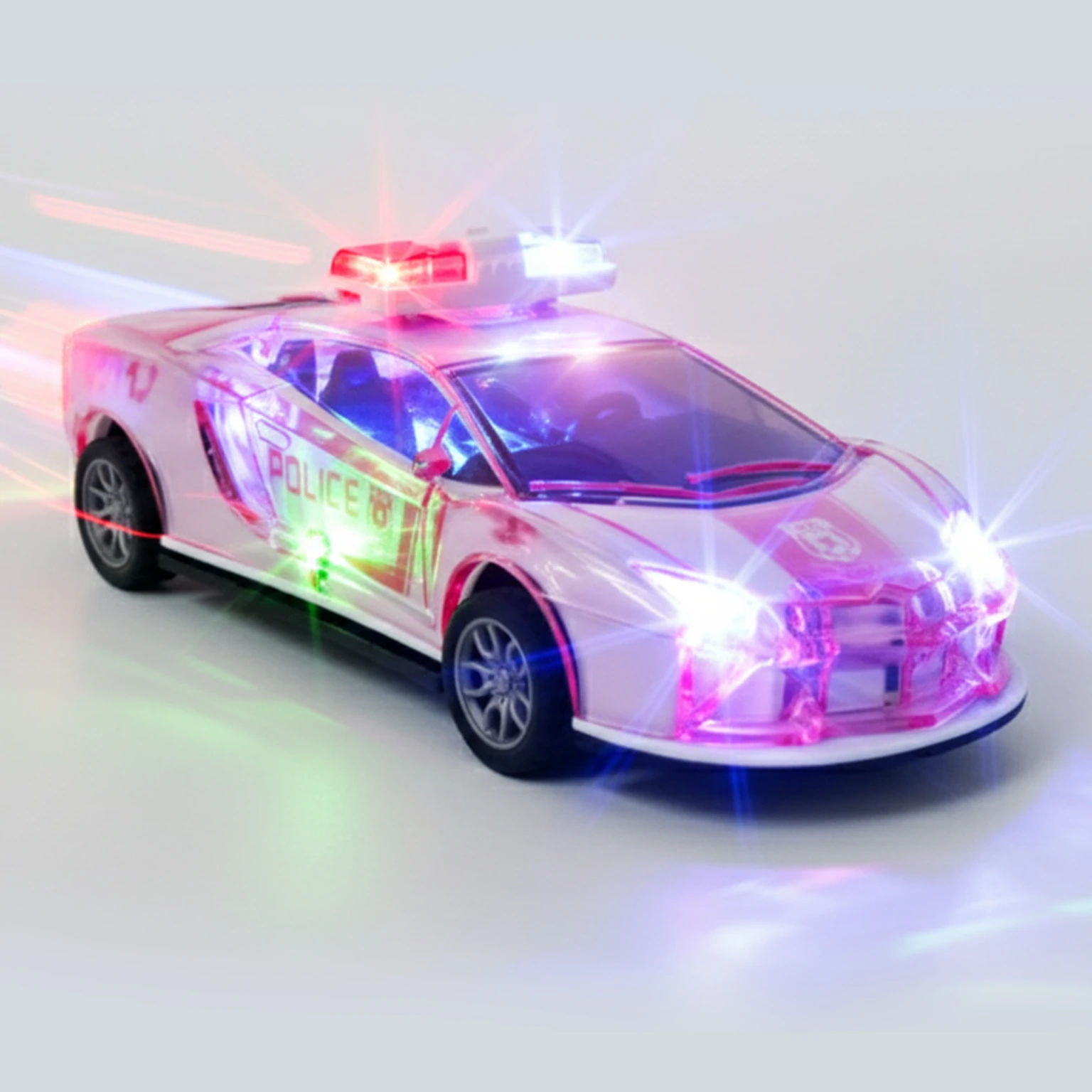 Police Car Toy for Kids with Pull Back Action (Red)