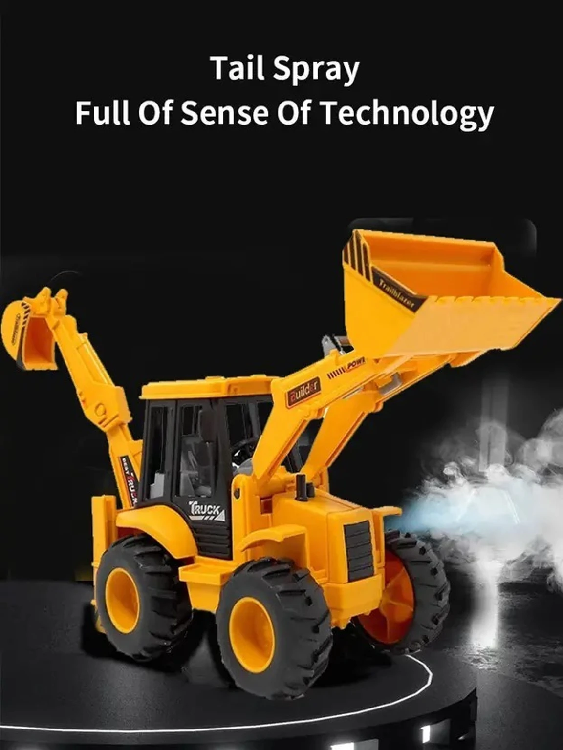 2-in-1 Trucks Toy – 180° Rotating Loader & Excavator, JCB Vehicle for Kids Rattle (Multicolor)