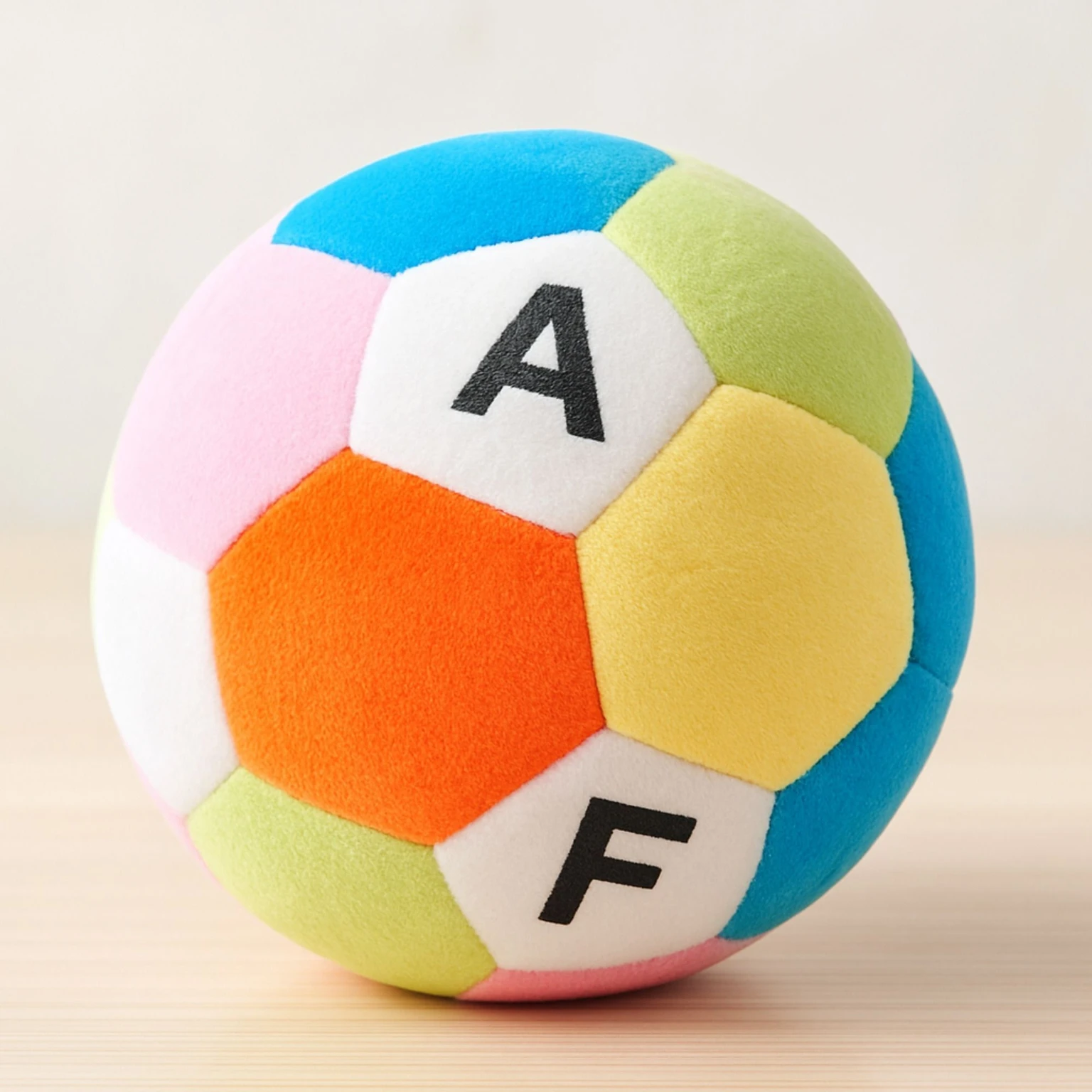 Soft Toy Alphabet Ball for Kids 14cm, Colorful Birthday Gift for Baby Boys Girls - 14 cm (Multicolor)