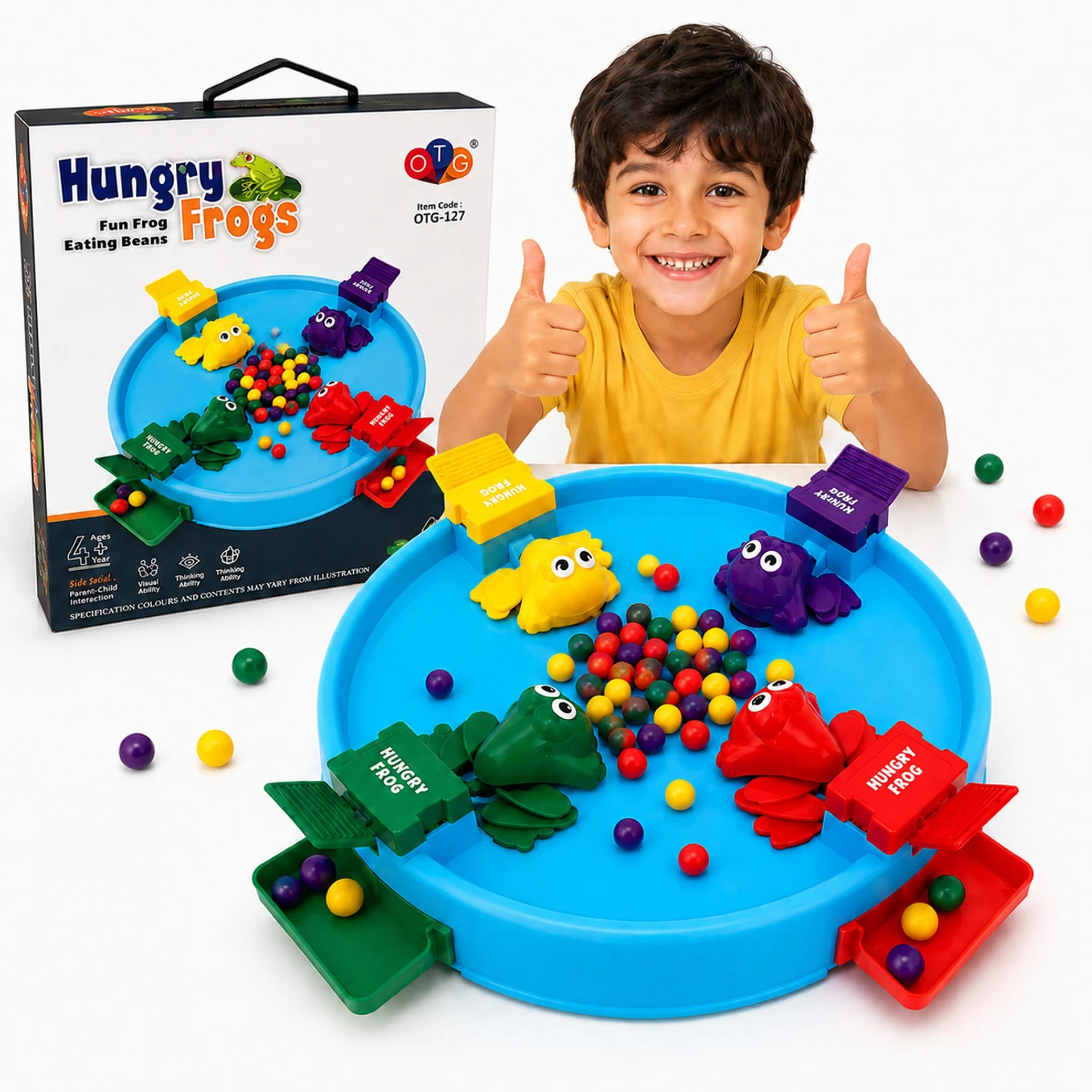Hungry Frog Game for Indoor Family Board Games Bean Eating Frog Toys for Kids