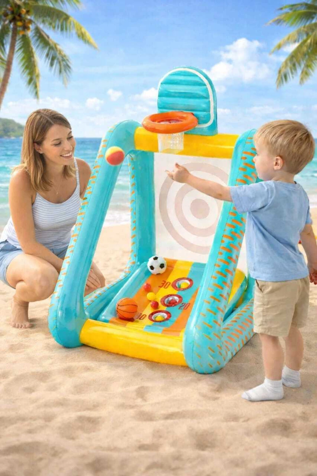 Sports Activity Center for Kids Inflatable Ball Pits (Multicolor)