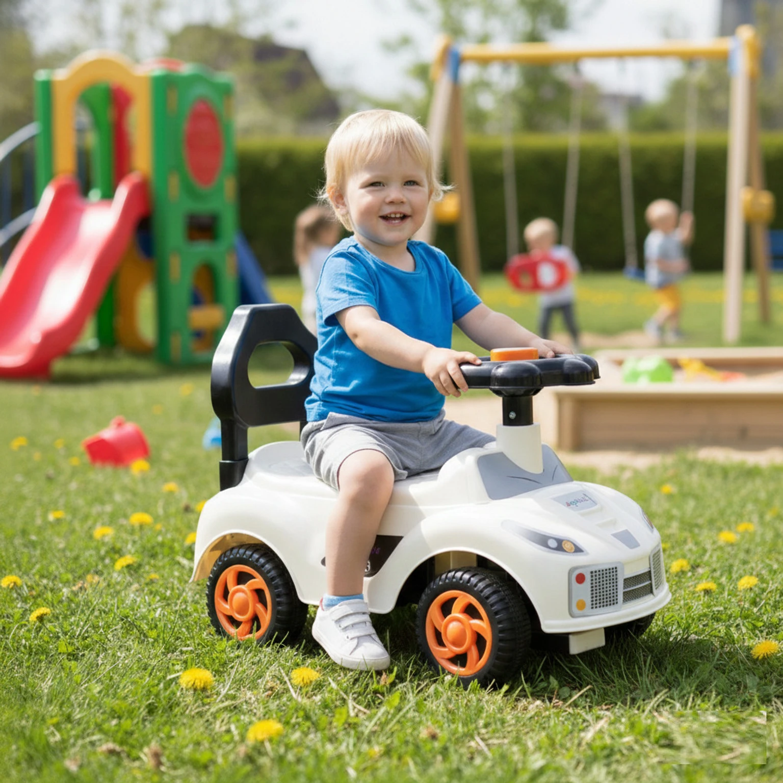Ride on Car | Toys car | Push Car | Cycle | Sports Car | Ride on Toy with Hor (White)