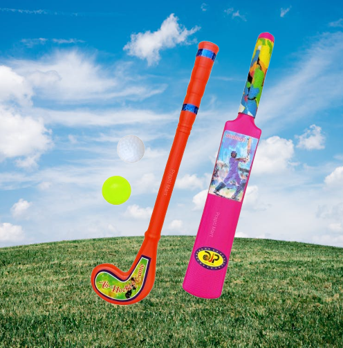 2 Pcs Sports Toy Combo for Indoor & Outdoor Play Multicolour Hockey Kit