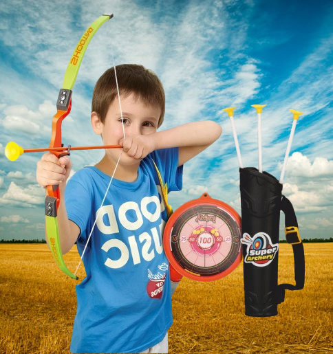 TOYS HOUSE ARCHERY SET PRO GREEN Bows & Arrows (Green, Grey, Orange)