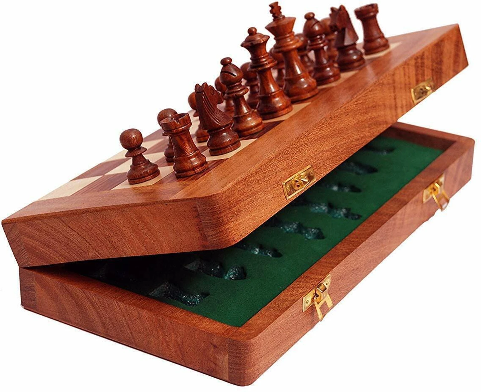 WOODEN STRONG MAGNETIC CHESS (12x12 Inches, Brown) Strategy & War Board Game