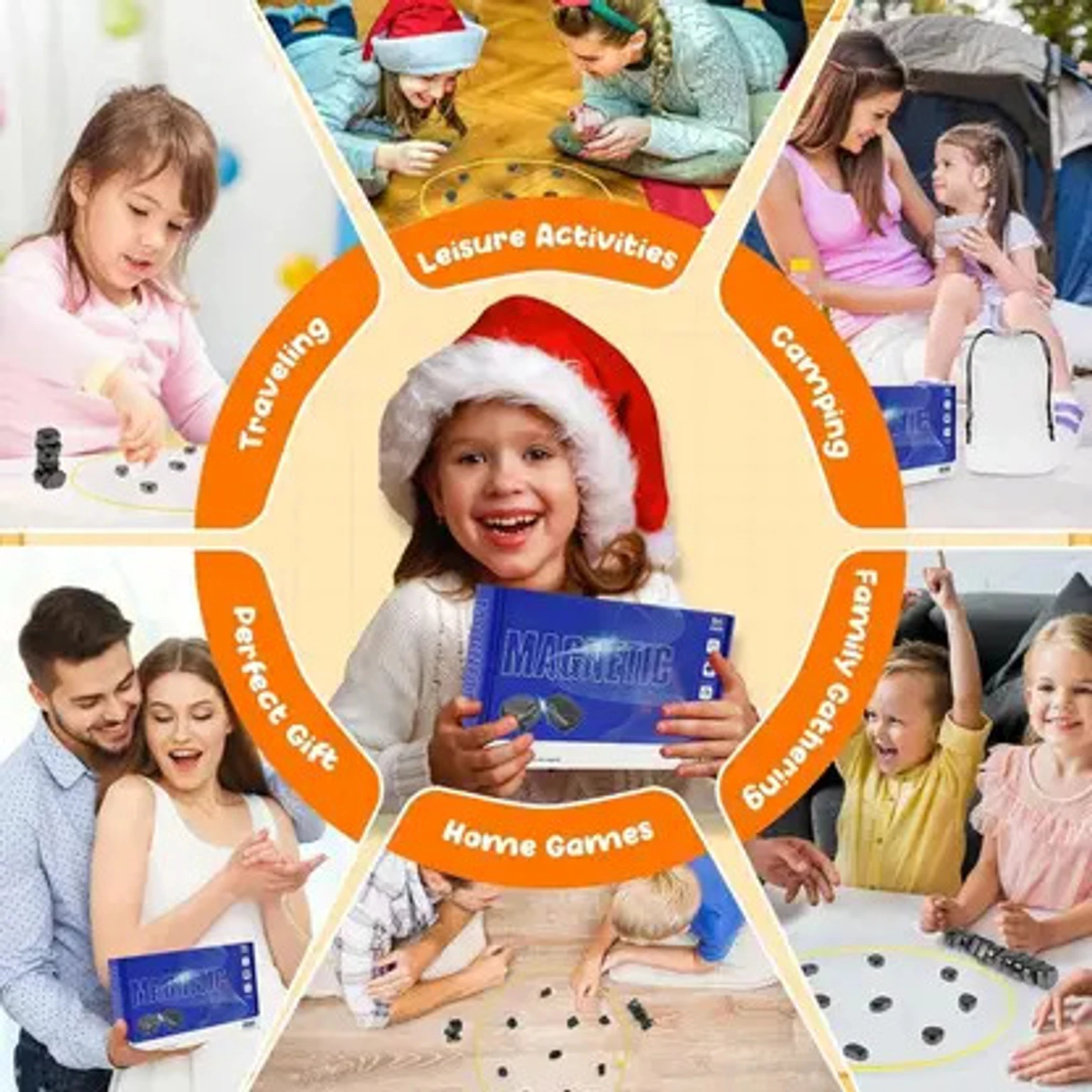 Magnemite Magnetic Board Game for Kids – 24 Magnets, 3 Fun Designs for Learning & Play Educational Board Games